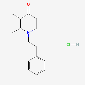 molecular formula C15H22ClNO B7982548 2,3-Dimethyl-1-(2-phenylethyl)piperidin-4-one;hydrochloride 