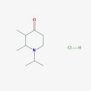 molecular formula C10H20ClNO B7982549 2,3-Dimethyl-1-propan-2-ylpiperidin-4-one;hydrochloride 