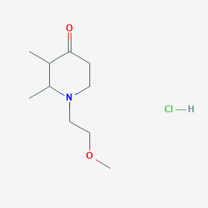 molecular formula C10H20ClNO2 B7982552 1-(2-Methoxyethyl)-2,3-dimethylpiperidin-4-one;hydrochloride 