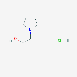 molecular formula C10H22ClNO B7982554 3,3-Dimethyl-1-pyrrolidin-1-ylbutan-2-ol 