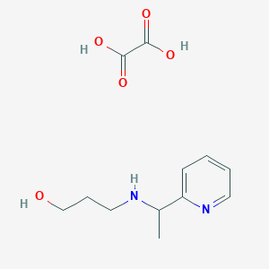 molecular formula C12H18N2O5 B7982568 Oxalic acid;3-(1-pyridin-2-ylethylamino)propan-1-ol 