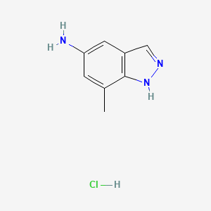 molecular formula C8H10ClN3 B7982574 7-Methyl-1H-indazol-5-amine hydrochloride 