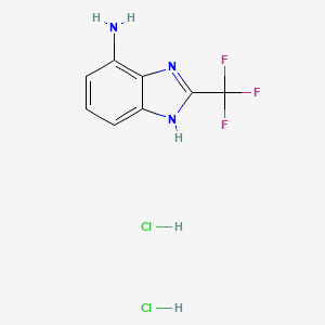 molecular formula C8H8Cl2F3N3 B7982577 2-(Trifluoromethyl)-1H-benzimidazol-4-amine dihydrochloride 