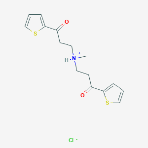 molecular formula C15H18ClNO2S2 B7982610 Methyl-bis(3-oxo-3-thiophen-2-ylpropyl)azanium;chloride 
