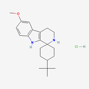 molecular formula C21H31ClN2O B7982636 4'-t-Butyl-6-methoxy-2,3,4,9-tetrahydrospiro[$b-carboline-1,1'-cyclohexane] hydrochloride 