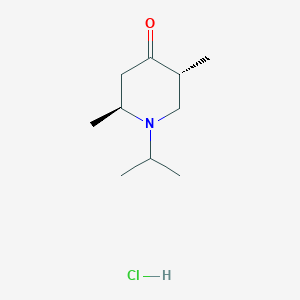 molecular formula C10H20ClNO B7982646 (2S,5R)-1-Isopropyl-2,5-dimethylpiperidin-4-one hydrochloride 