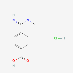 molecular formula C10H13ClN2O2 B7982654 4-(N,N-Dimethylcarbamimidoyl)benzoic acid hydrochloride 