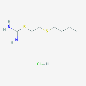 molecular formula C7H17ClN2S2 B7982671 2-(Butylthio)ethyl imidothiocarbamate hydrochloride 
