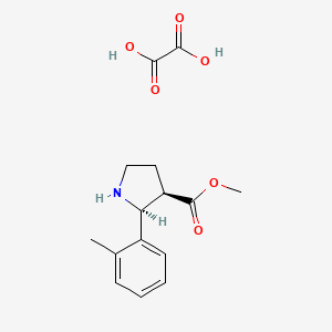 molecular formula C15H19NO6 B7982679 methyl (2S,3R)-2-(2-methylphenyl)pyrrolidine-3-carboxylate;oxalic acid 