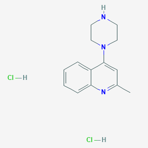 molecular formula C14H19Cl2N3 B7982691 2-Methyl-4-(1-piperazinyl)quinoline dihydrochloride 