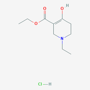 molecular formula C10H18ClNO3 B7982702 Ethyl 1-ethyl-4-hydroxy-1,2,5,6-tetrahydropyridine-3-carboxylate hydrochloride 