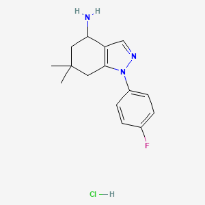 1-(4-Fluorophenyl)-6,6-dimethyl-4,5,6,7-tetrahydro-1H-indazol-4-amine hydrochloride