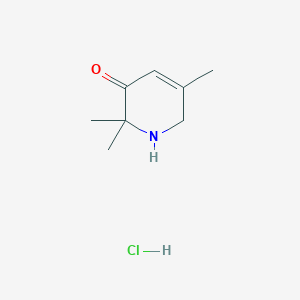 molecular formula C8H14ClNO B7982736 3,6,6-Trimethyl-1,2-dihydropyridin-5-one;hydrochloride CAS No. 103634-55-5
