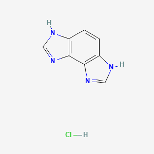 molecular formula C8H7ClN4 B7982737 3,6-Dihydroimidazo[4,5-e]benzimidazole;hydrochloride 