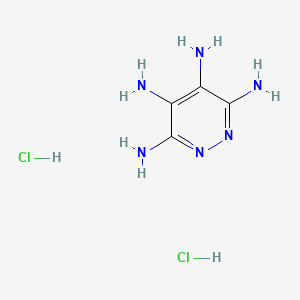 molecular formula C4H10Cl2N6 B7982739 Pyridazine-3,4,5,6-tetramine dihydrochloride 