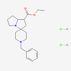 molecular formula C21H32Cl2N2O2 B7982749 Ethyl 1-benzylhexahydrospiro[piperidine-4,3'-pyrrolizine]-1'-carboxylate dihydrochloride 