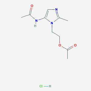 molecular formula C10H16ClN3O3 B7982769 2-[5-(Acetylamino)-2-methyl-1H-imidazol-1-yl]ethyl acetate hydrochloride 