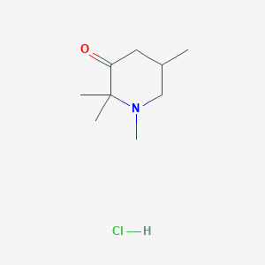 molecular formula C9H18ClNO B7982781 1,2,2,5-Tetramethylpiperidin-3-one;hydrochloride 