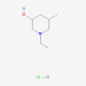 molecular formula C8H18ClNO B7982786 1-Ethyl-5-methylpiperidin-3-ol;hydrochloride 