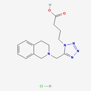 molecular formula C15H20ClN5O2 B7982820 4-[5-(3,4-Dihydroisoquinolin-2(1H)-ylmethyl)-1H-tetrazol-1-yl]butanoic acid hydrochloride 