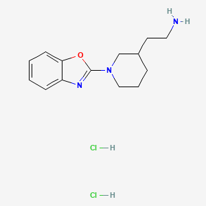 molecular formula C14H21Cl2N3O B7982863 2-[1-(1,3-Benzoxazol-2-yl)-3-piperidinyl]ethylamine dihydrochloride, AldrichCPR 
