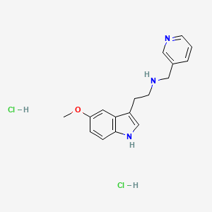 2-(5-methoxy-1H-indol-3-yl)-N-(pyridin-3-ylmethyl)ethanamine;dihydrochloride