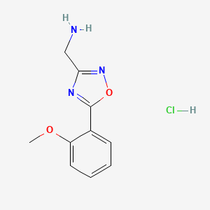 [5-(2-Methoxyphenyl)-1,2,4-oxadiazol-3-yl]methanamine;hydrochloride
