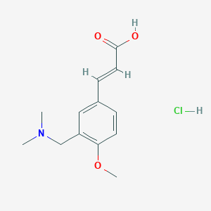 molecular formula C13H18ClNO3 B7982911 (E)-3-[3-[(dimethylamino)methyl]-4-methoxyphenyl]prop-2-enoic acid;hydrochloride 