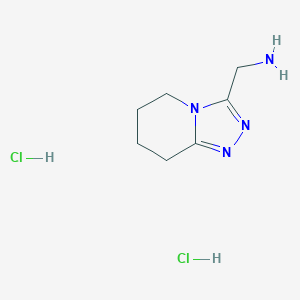 {5H,6H,7H,8H-[1,2,4]triazolo[4,3-a]pyridin-3-yl}methanamine dihydrochloride