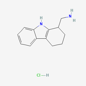 molecular formula C13H17ClN2 B7982921 2,3,4,9-tetrahydro-1H-carbazol-1-ylmethanamine;hydrochloride 