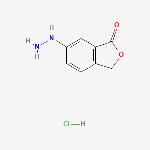 molecular formula C8H9ClN2O2 B7982935 6-hydrazinyl-3H-2-benzofuran-1-one;hydrochloride 