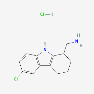 molecular formula C13H16Cl2N2 B7982943 (6-chloro-2,3,4,9-tetrahydro-1H-carbazol-1-yl)methanamine;hydrochloride 