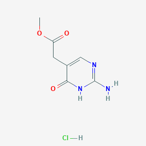 molecular formula C7H10ClN3O3 B7982967 methyl 2-(2-amino-6-oxo-1H-pyrimidin-5-yl)acetate;hydrochloride 