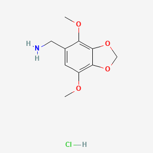 molecular formula C10H14ClNO4 B7982991 2,5-Dimethoxy-3,4-methylenedioxybenzylamine hydrochloride 