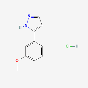 molecular formula C10H11ClN2O B7983000 5-(3-methoxyphenyl)-1H-pyrazole;hydrochloride 