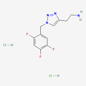 molecular formula C11H13Cl2F3N4 B7983026 2-[1-[(2,4,5-Trifluorophenyl)methyl]triazol-4-yl]ethanamine;dihydrochloride 