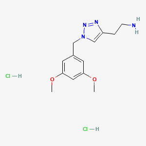 2-[1-[(3,5-Dimethoxyphenyl)methyl]triazol-4-yl]ethanamine;dihydrochloride