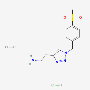 2-[1-[(4-Methylsulfonylphenyl)methyl]triazol-4-yl]ethanamine;dihydrochloride