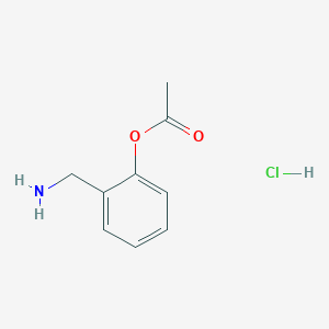 molecular formula C9H12ClNO2 B7983048 [2-(Aminomethyl)phenyl] acetate;hydrochloride 