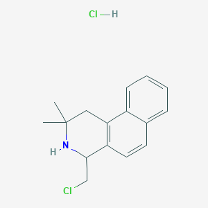 molecular formula C16H19Cl2N B7983069 4-(Chloromethyl)-2,2-dimethyl-1,2,3,4-tetrahydrobenzo[f]isoquinoline hydrochloride 