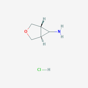 molecular formula C5H10ClNO B7983081 trans-6-Amino-3-oxabicyclo[3.1.0]hexanehydrochloride 