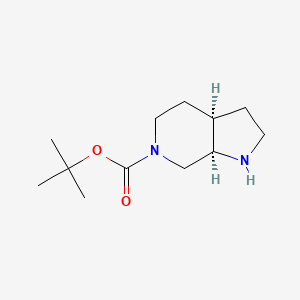 molecular formula C12H22N2O2 B7983100 cis-tert-Butyl hexahydro-1H-pyrrolo[2,3-c]pyridine-6(2H)-carboxylate 