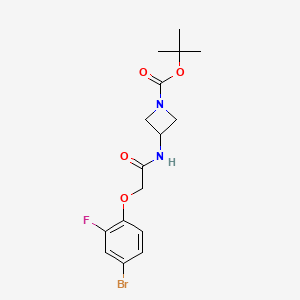 molecular formula C16H20BrFN2O4 B7983115 Tert-butyl 3-[2-(4-bromo-2-fluorophenoxy)acetamido]azetidine-1-carboxylate 