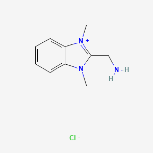 molecular formula C10H14ClN3 B7983118 2-(aminomethyl)-1,3-dimethyl-1H-benzo[d]imidazol-3-ium chloride 