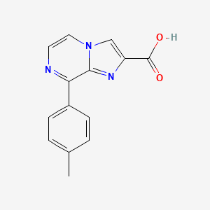 molecular formula C14H11N3O2 B7983129 8-(4-Methylphenyl)imidazo[1,2-a]pyrazine-2-carboxylic acid 