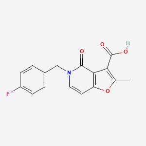 molecular formula C16H12FNO4 B7983153 5-(4-Fluorobenzyl)-2-methyl-4-oxo-4,5-dihydrofuro[3,2-c]pyridine-3-carboxylic acid 