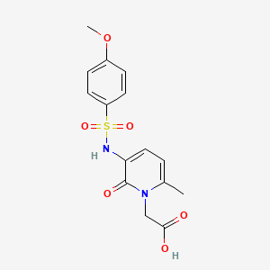 2-[3-{[(4-methoxyphenyl)sulfonyl]amino}-6-methyl-2-oxo-1(2H)-pyridinyl]acetic acid