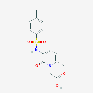 2-[6-methyl-3-{[(4-methylphenyl)sulfonyl]amino}-2-oxo-1(2H)-pyridinyl]acetic acid