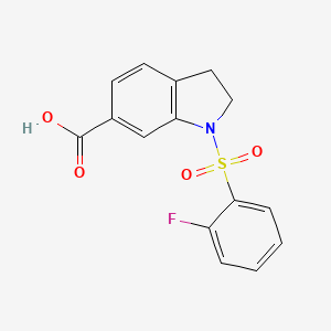 1-[(2-Fluorophenyl)sulfonyl]-6-indolinecarboxylic acid