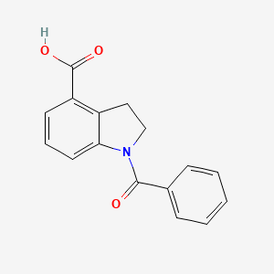 molecular formula C16H13NO3 B7983233 1-Benzoyl-4-indolinecarboxylic acid 